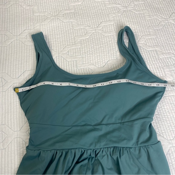 Halara Airy Wide Leg Cool Touch Yoga Jumpsuit with Pockets-Easy Peezy Teal Sz XL - Picture 8 of 14